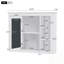 Armoire de rangement murale avec porte miroir-1411579502
