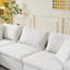 Canapé Cloud avec repose-pieds mobile - Housse en lin amovible et ressorts ensachés-746327495