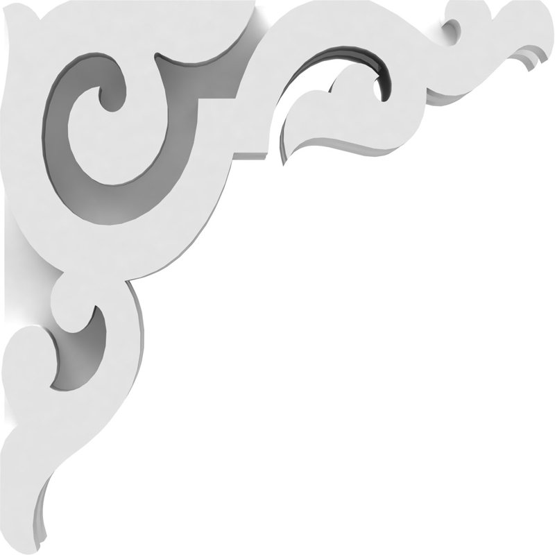 Corbeau en PVC de qualité architecturale Rotherham, H 6 po x l 6 po x P 1,875 po