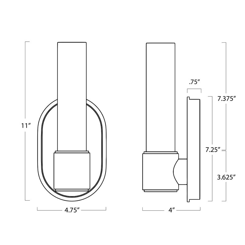 Dixon 1 - Light Armed Sconce, Natural Brass