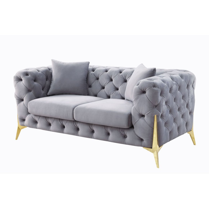 Causeuse Modern Canapé Jelanea avec 2 coussins en velours