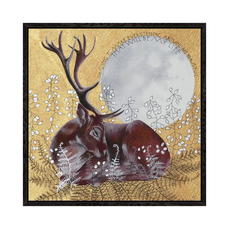 Everything Around Me 1 Piece Wall Art on Canvas, 45.72 cm H x 45.72 cm W, Black Floater Framed