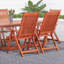 Chaise de patio pliante en eucalyptus Elmstead