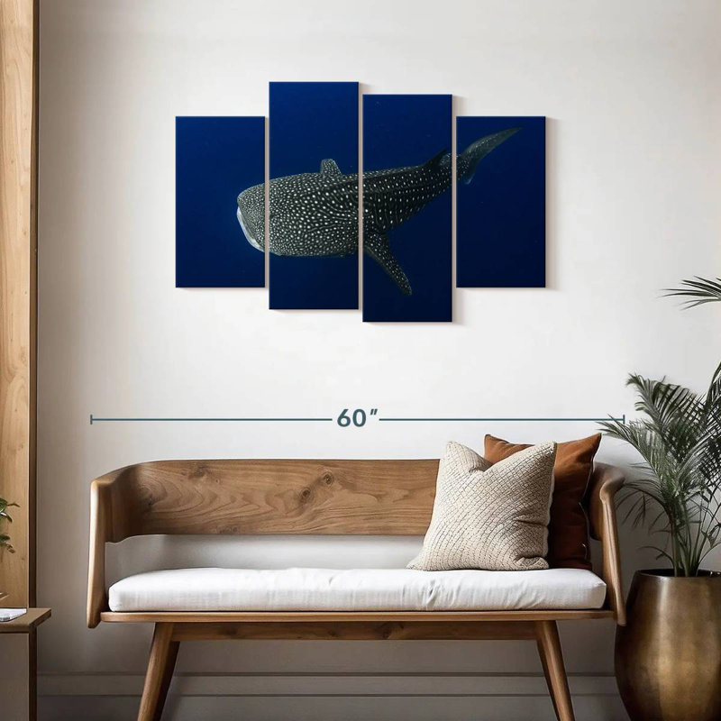 Brampt Whale Shark In Deep Blue Water, 27" H x 43" W