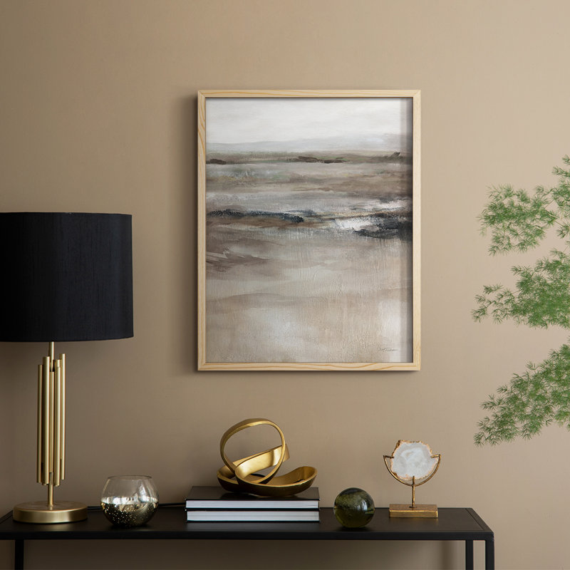 «Far Off Vistas», reproduction encadrée - bois massif, H 15 po x l 12 po, Naturel