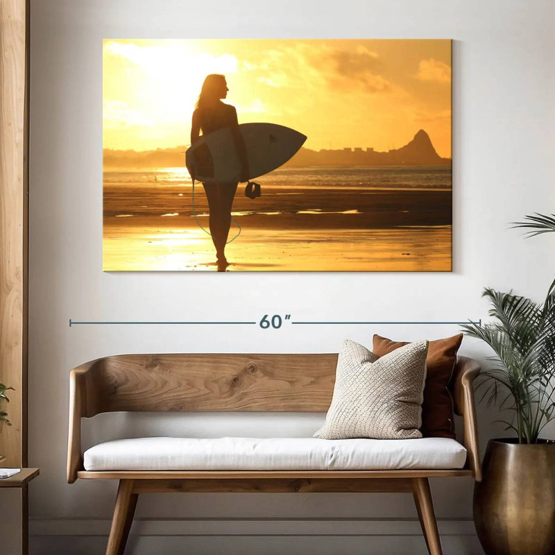 Senne Surfboard Sunset, 34" H x 51" W