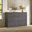 Modern Fluted 3-Drawer Dresser With Pop - Up Design-828908576