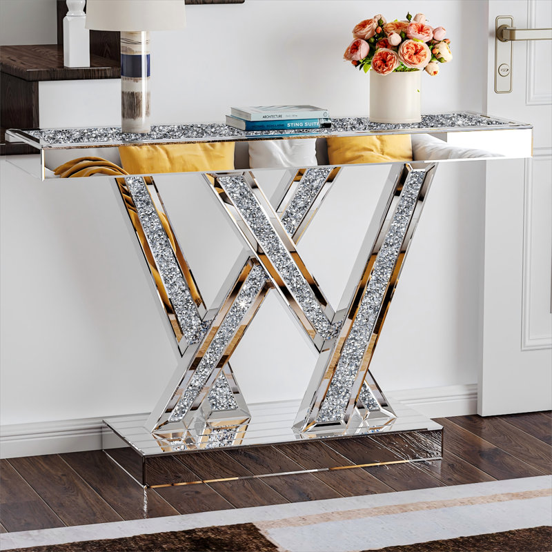Rillamas 47.24'' Mirrored Console Table Sofa Table