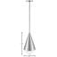 Luminaire suspendu simple à 1 lumière Gilroy-641379156