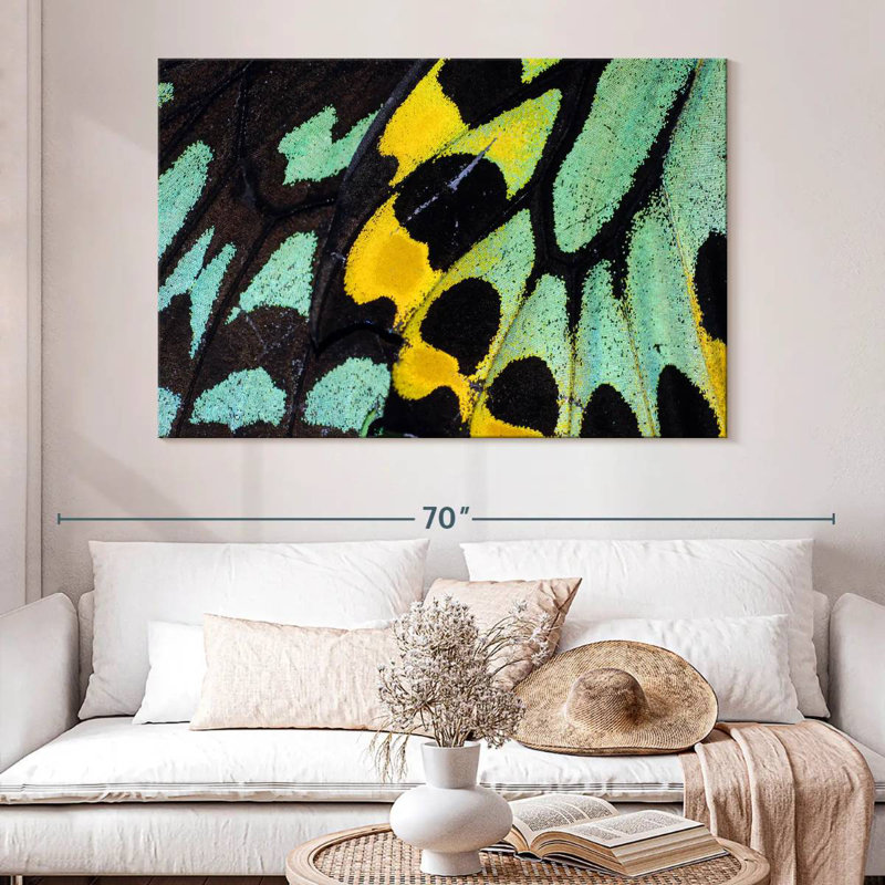 Brampt Mint Butterfly Wings, 34" H x 51" W