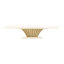Fantosini Pedestal Dining Table - Creamy Pearl