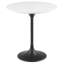 Table d'appoint ronde Lippa de 20 po en bois noir et blanc