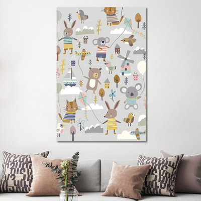Baby Balloon Adventures II by Nancy Mckenzie - Wrapped Canvas Gallery-Wrapped Canvas Giclée