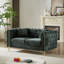 Canapé Chesterfield LUSPAZ, capitonné avec garniture cloutée en cuivre, pieds en métal, design moderne-109788440-101184433