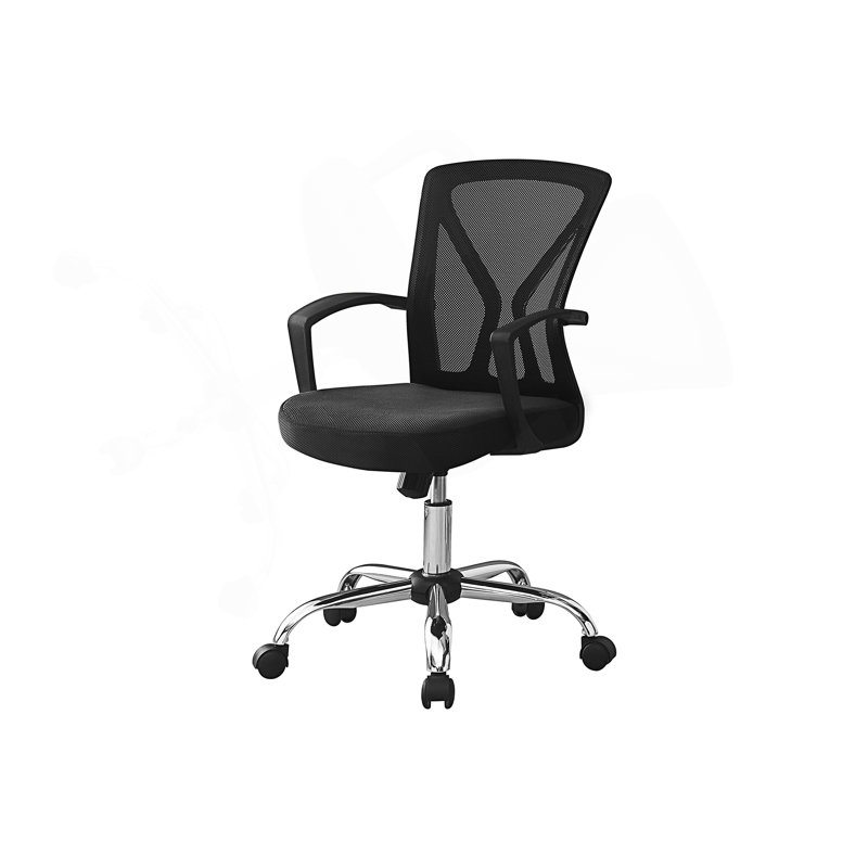 Chaise de bureau ergonomique à hauteur réglable, chaise de bureau pivotante, Noir