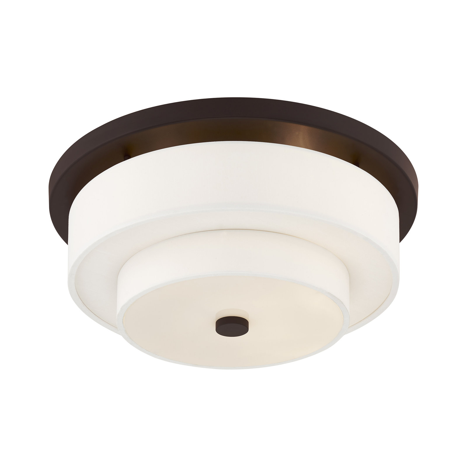 Flaire 4 Light Flush Mount, English Bronze, 8" H x 21.5" W x 21.5" D, 4 Lights