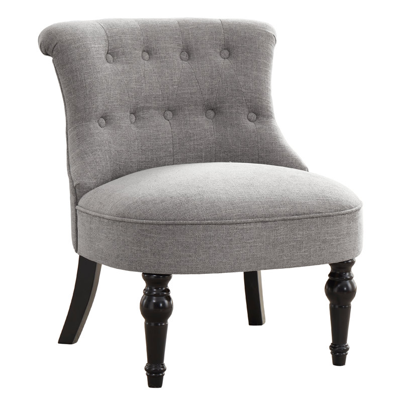 Upholstered Side Chair, Grey Chenille