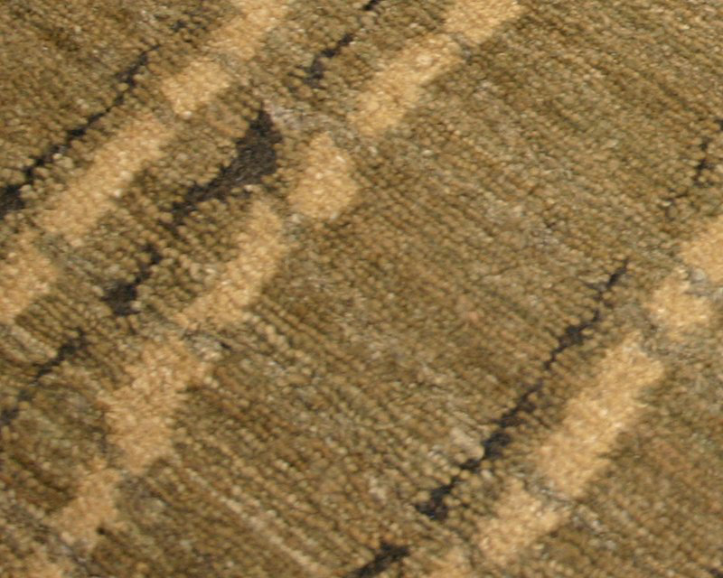 Dragnet Wool Striped Area Rug in Beige/Green, Rectangle 8' x 10'