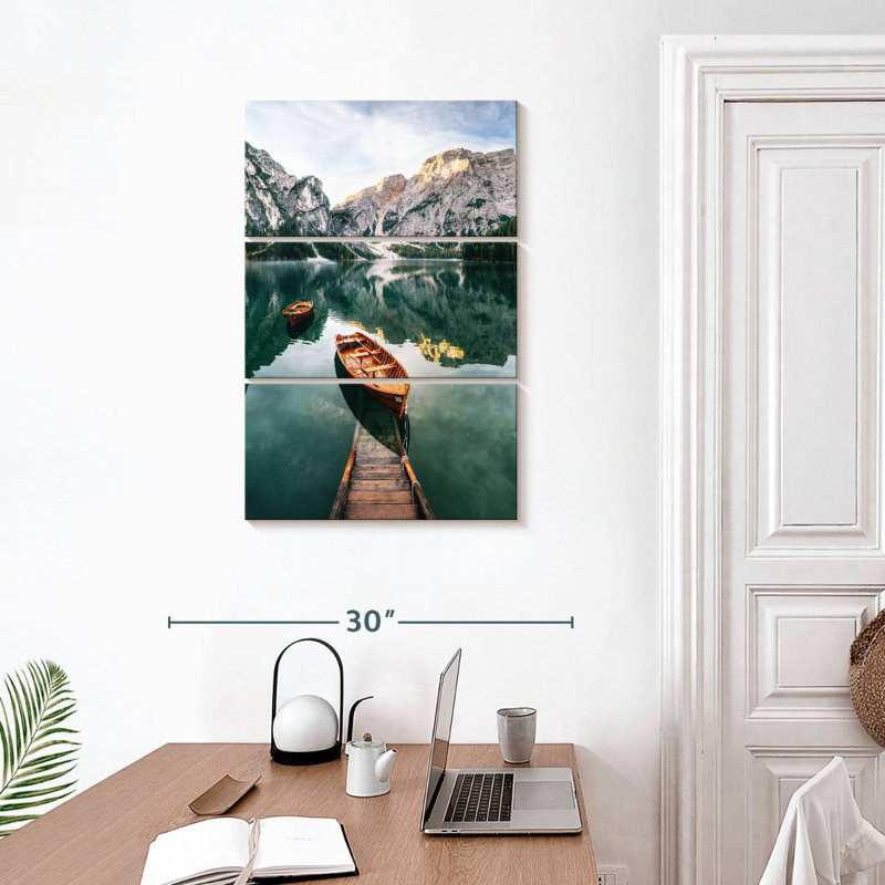 Quai Alvord Lake Braies, H 32 po x l 20 po