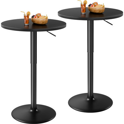 Table de bar ronde à hauteur réglable, table bistro bistro, table de salle à manger pivotante