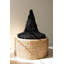 PAINTED TWIG WITCH HAT - BLACK