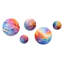 «Rainbow Hue» Harmony - Rainbow Rainbow, ensemble d'art mural rond de 5