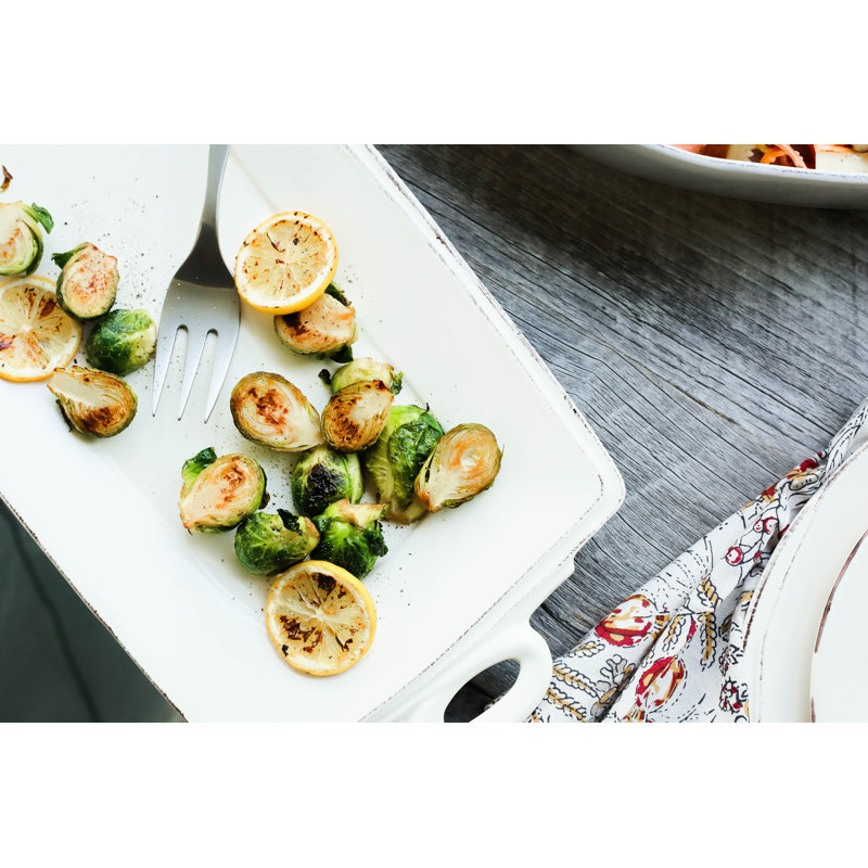 Lastra Stoneware Platter, White