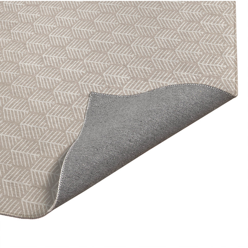 Tapis de cuisine antidérapant léger Stitch Patch, Taupe, Rectangulaire 2 pi x 3 pi