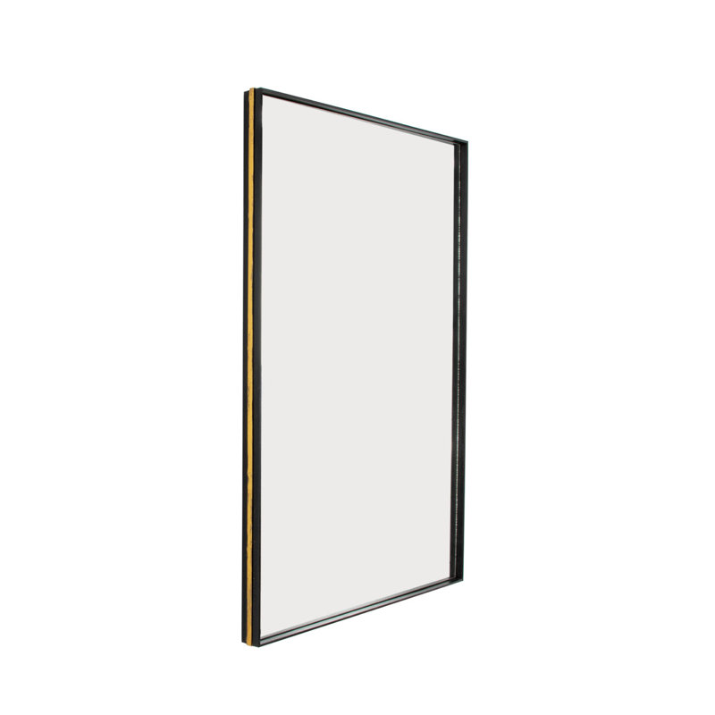 Sonya Rectangle Metal Mirror, Black
