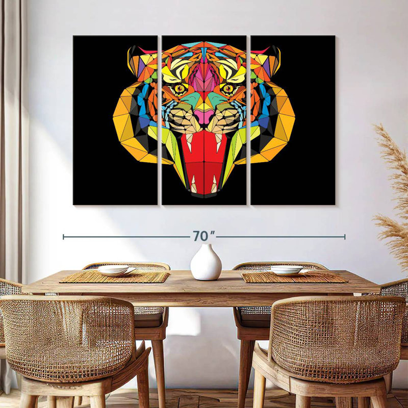 Geometric Tiger, 42" H x 65" W