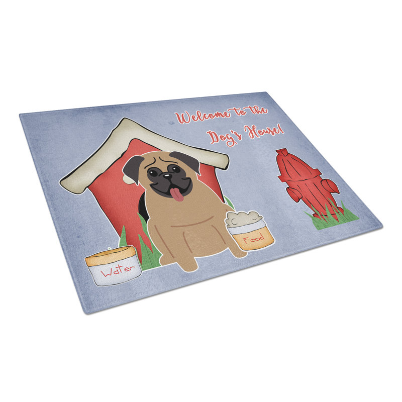 Planche à découper en verre trésors carlin caroline Dog House, Brun