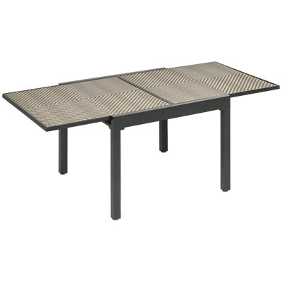Theopal Extendable Rectangular Wicker/Rattan Outdoor Dining Table