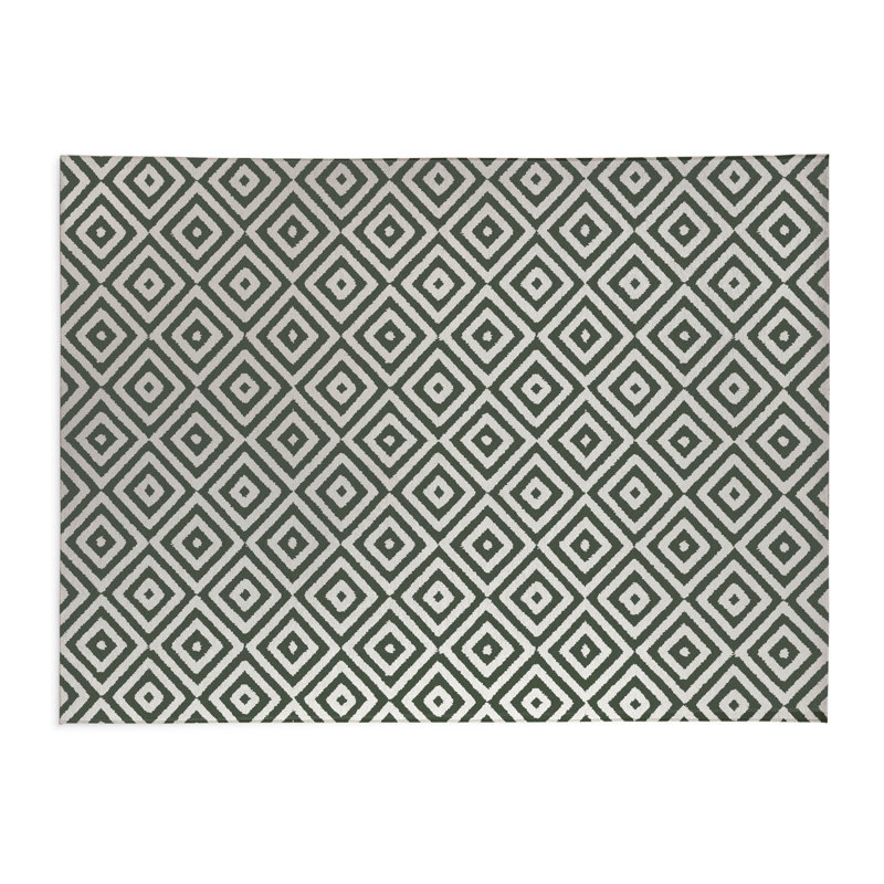 Tapis de bureau léger Ikat Eye, L 6 pi x L 4 pi, Chimichurri