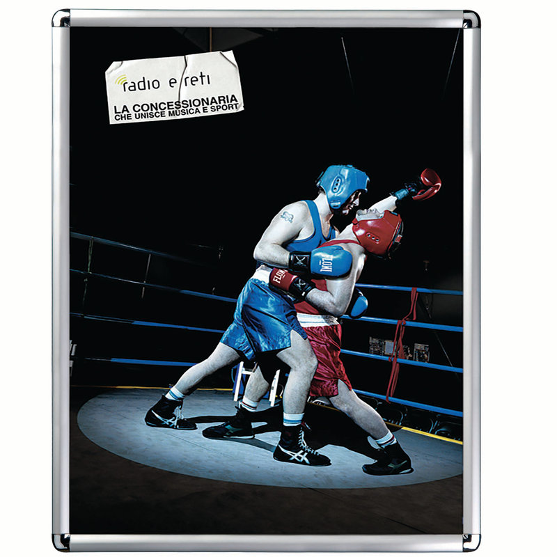 Silver Aluminum Round Corner Wall Picture Frame, 11" x 17"