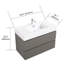 Meuble-lavabo de 36 po avec lavabo - installation murale grise moderne, rangement à double tiroir, dispositif silencieux, poignée élégante - Fragment, optimiseur, appareil, contemporain-1136530198-1136530194
