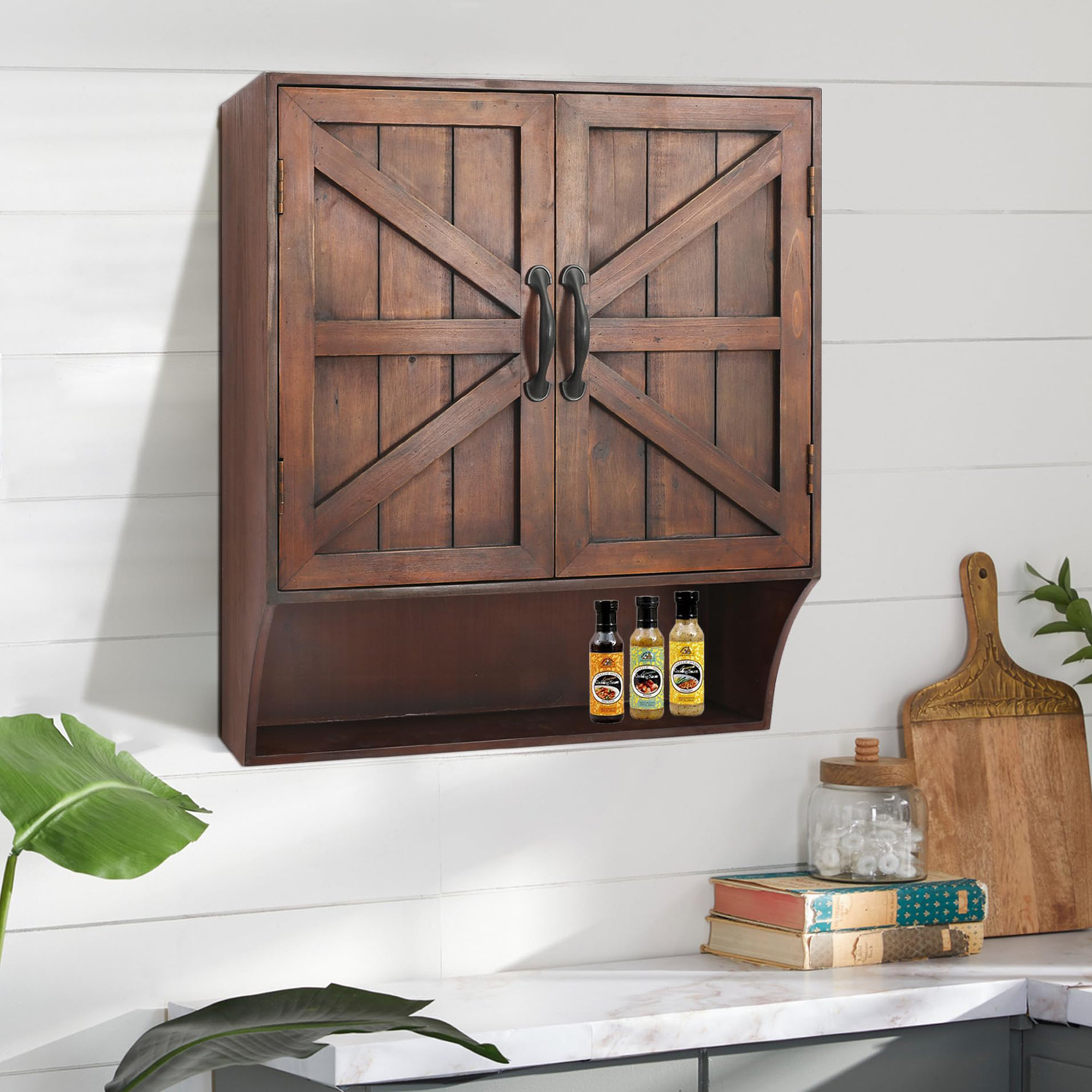 Gracie Oaks Wooden Vintage Bathroom Wall Cabinet | Wayfair