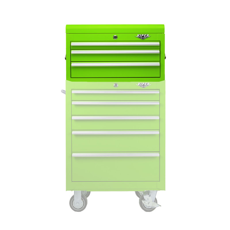 26" 3 Drawer Top Chest, Lime Green