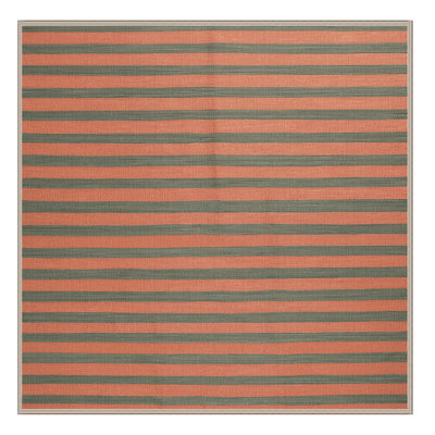 Machine Washable Horizontal Stripes Brown Area Rug