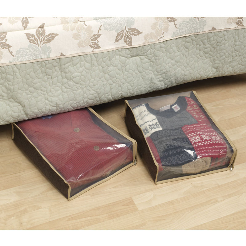 Sacs de rangement pour chandail avec dessus transparents et fermeture à glissière à 3 côtés