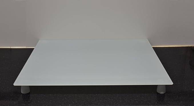 60X52Cm White Universal Hob Cover Plate Tempered Glass Worktop Saver Dishwasher Safe 5Mm All Types of Cookers (Hob Cover 4 Feets)