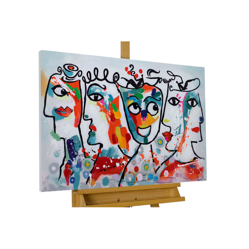 Rearing Up Hand Painted Canvas Print
