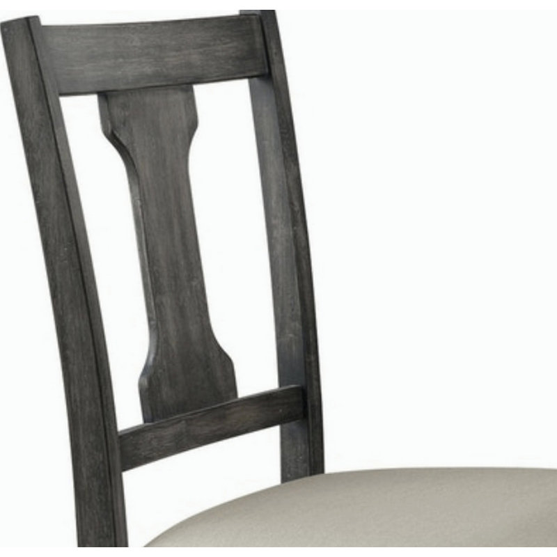 Ensemble de 2 chaises d'appoint en lin brun clair et gris patiné Wallace