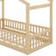 Structure de lit en bois avec clôture-1457319809