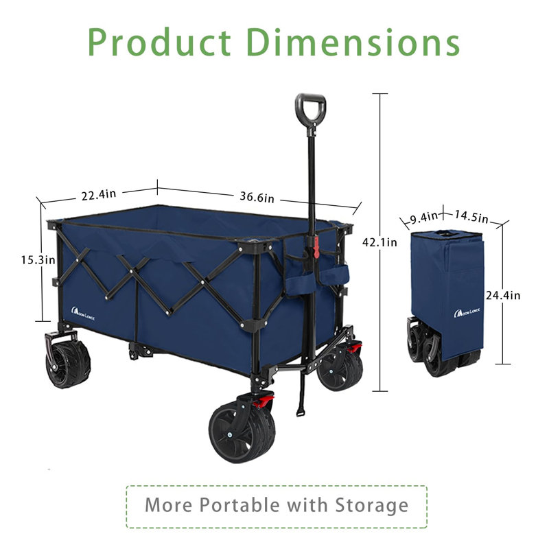 Large Capacity Garden Carts, Navy