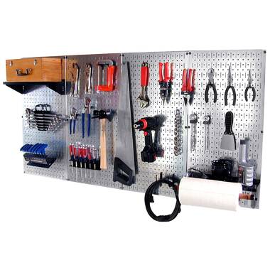 Office Wall Organizer - Steel Pegboard - Black - Wall Control