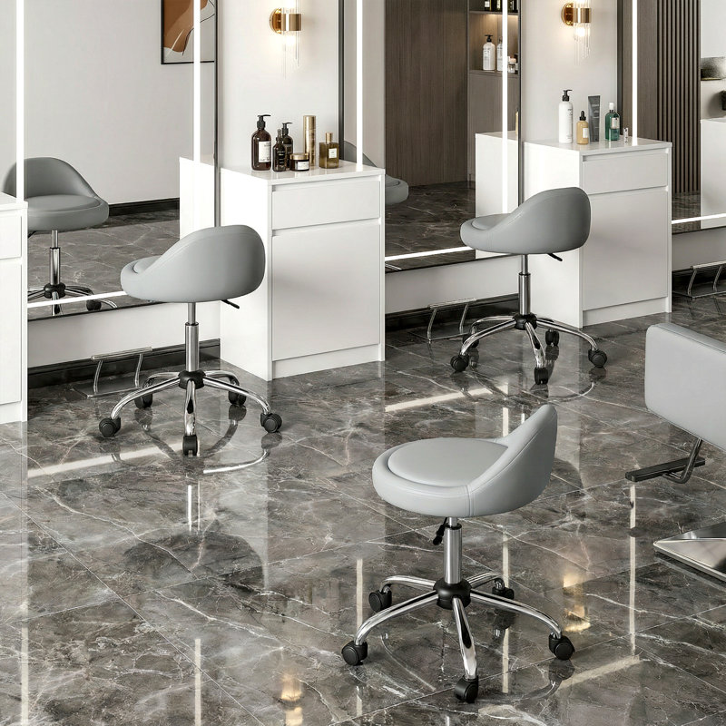 Tabouret de salon et de spa réglable et pivotant gris, Gris
