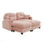 Canapé modulaire Cloud - chenille de qualité supérieure, conception plissée matelassée, coussins décoratifs ergonomiques - rose