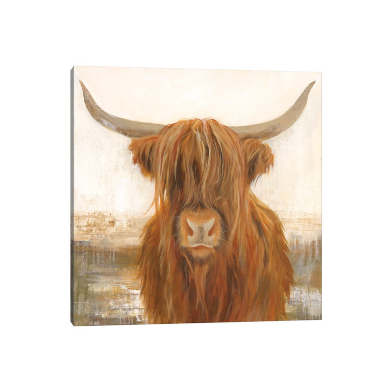 Happy Yak - Estampe numérique sur toile tendue avec châssis, H 12 po x l 12 po