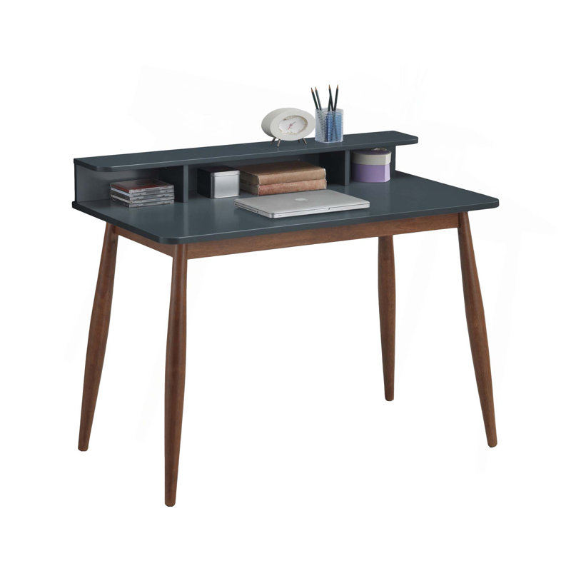 Bureau d'écriture Mid-Century, Bleu/brun