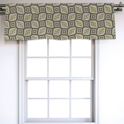 Sateen Ikat Ruffled Window Valance